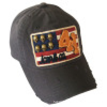 Washed Baseball Cap with Applique (6P1204E)